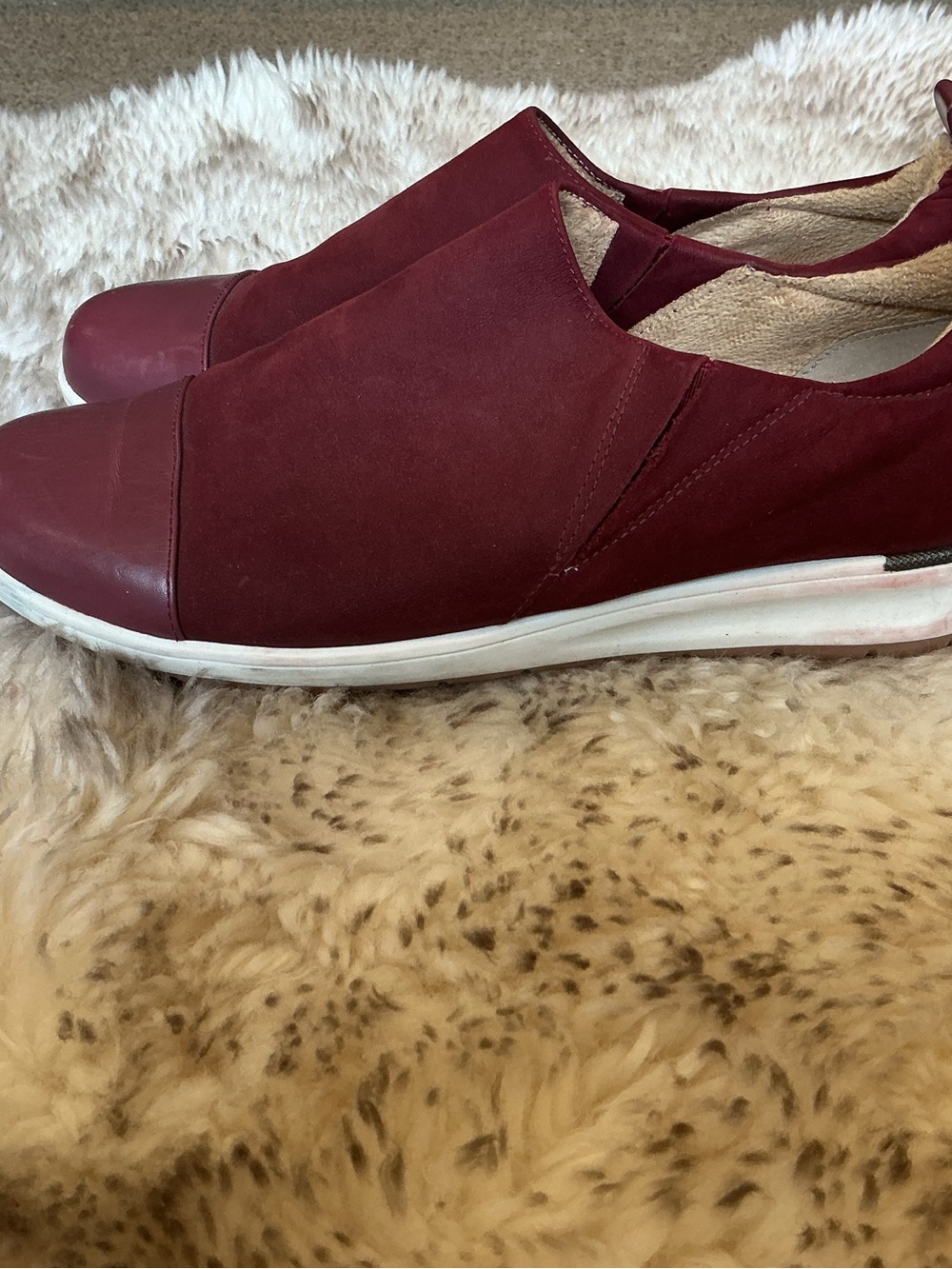 Walking Cradles Women’s Slip-On Shoes- Burgundy - Picture 3 of 7